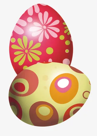 彩色的恐龙蛋免抠