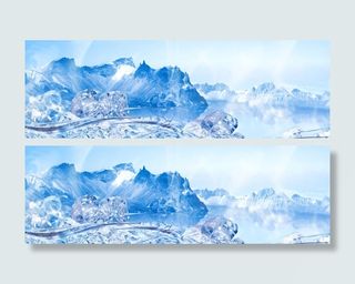 冰块冰山广告背景