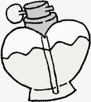 手绘蓝色爱心香水装饰免抠