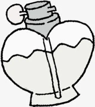 手绘蓝色爱心香水装饰免抠