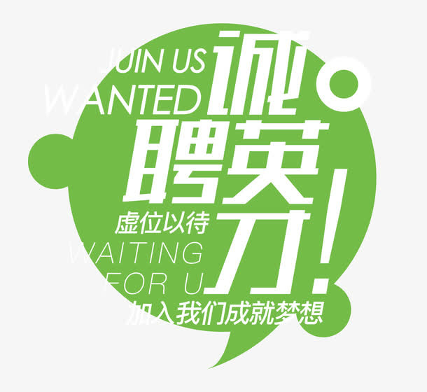 诚聘英才免抠