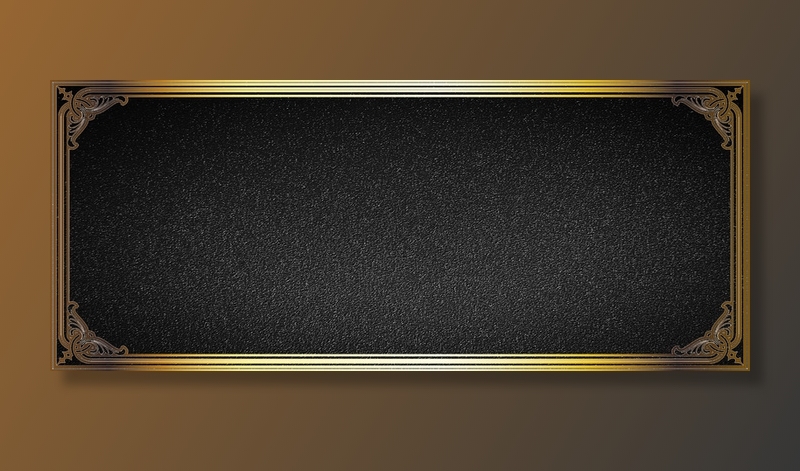 欧式复古边框质感黑色背景高清