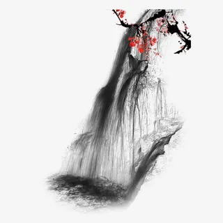 中国风笔墨画免抠