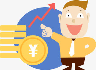 金融金币上升商务免抠