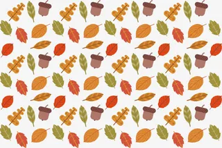 秋天的落叶花纹免抠