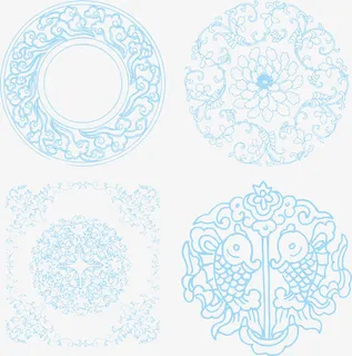 中国古典花纹免抠