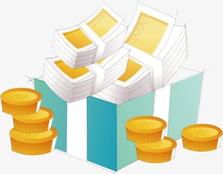 手绘卡通金融素材免抠