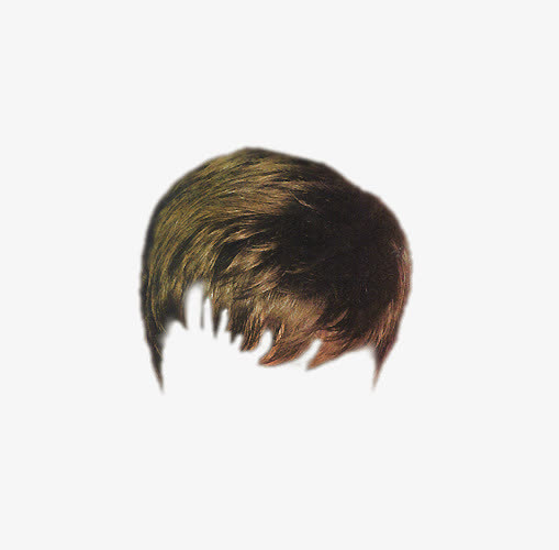 棕色时尚男士发型免抠