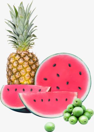 卡通手绘水果装饰海报设计免抠