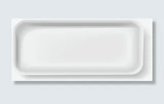 白色简约盘子免抠