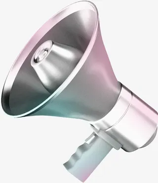 酸性金属喇叭免抠装饰生活用品元素