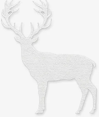 白色卡通手绘朦胧麋鹿免抠