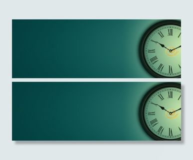 商务钟表banner创意设计高清