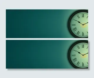 商务钟表banner创意设计高清