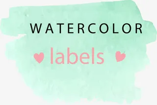 糖果色水彩标签免抠