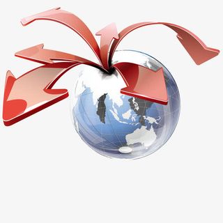 矢量科技箭头球体免抠