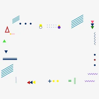 双11电商促销漂浮边框蓝色系免抠