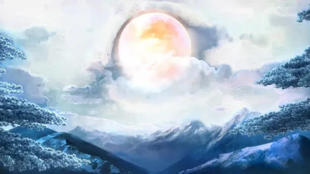 古风唯美水彩插画免抠