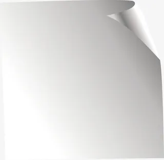 灰色创意卷角免抠