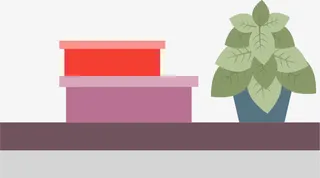 卡通书架装饰图案免抠