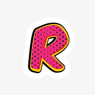 漫画风格字母R免抠