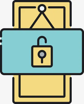 卡通开门设计图标免抠