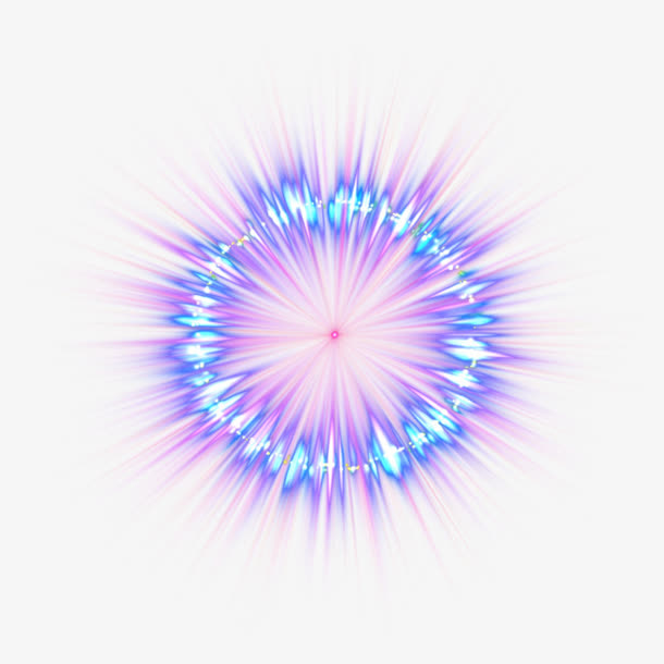 紫色发散光束光圈免抠