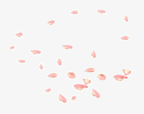 漂浮粉色花瓣免抠