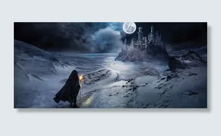 卡通城堡背景banner高清