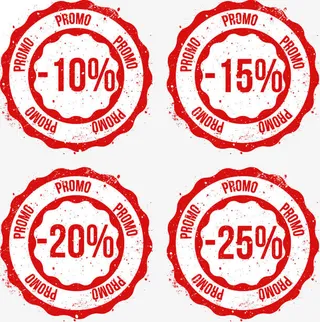 创意优惠促销印章免抠