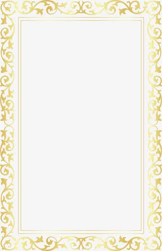 金属条纹花边相框免抠