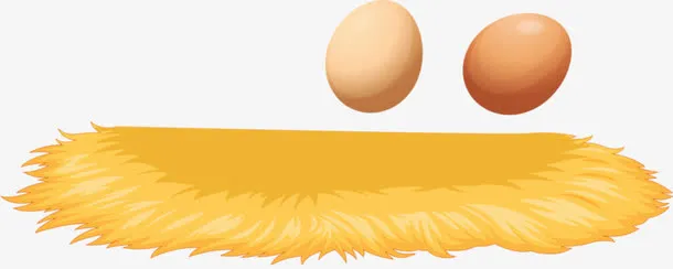 鸡窝里的两个鸡蛋免抠