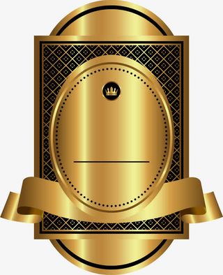 奢华金色卡片免抠