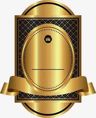 奢华金色卡片免抠