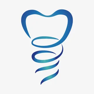 蓝色牙齿曲线免抠