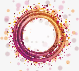 圆形炫彩元素免抠