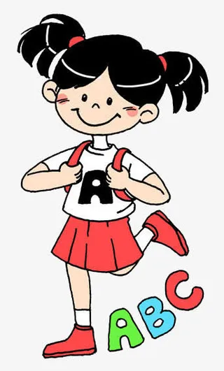 卡通小女孩免抠