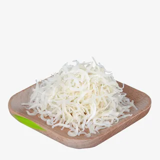 实物一盘白色小银鱼免抠