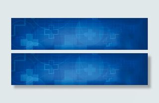 医院蓝色科技背景banner