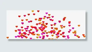 心型彩纸装饰元素免抠