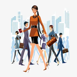 人山人海扁平化免抠