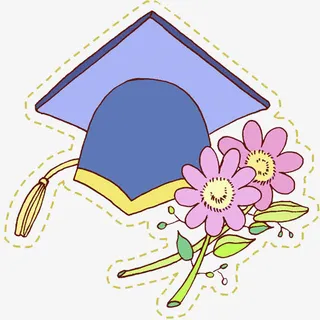 帽子和花朵免抠