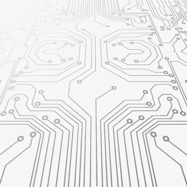 黑白科技感电路板免抠