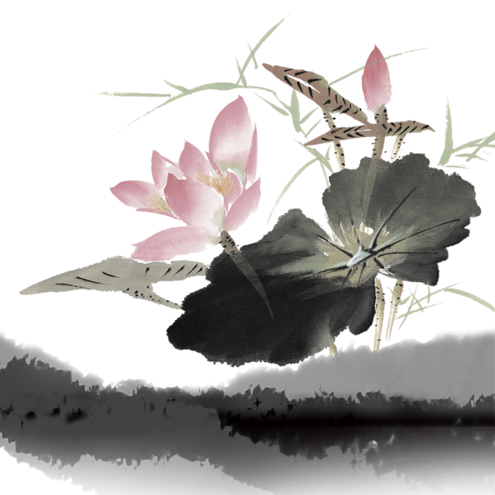 水墨画花朵免扣高清