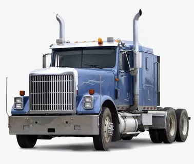 蓝色大卡车免抠
