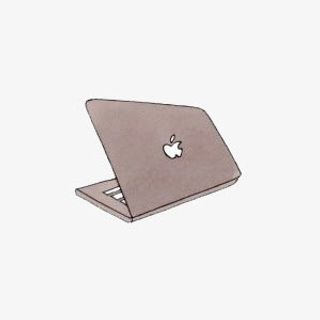 卡通苹果笔记本免抠