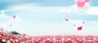 淘宝家纺浪漫花瓣详情页海报背景高清