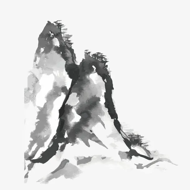 水墨山脉免抠