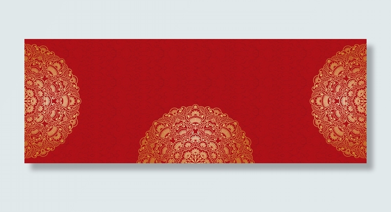 红色中国风祥云底纹图案大气电商海报背景高清