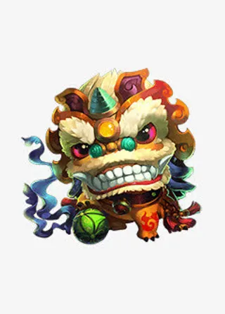 春节舞狮子点击查看源网页免抠